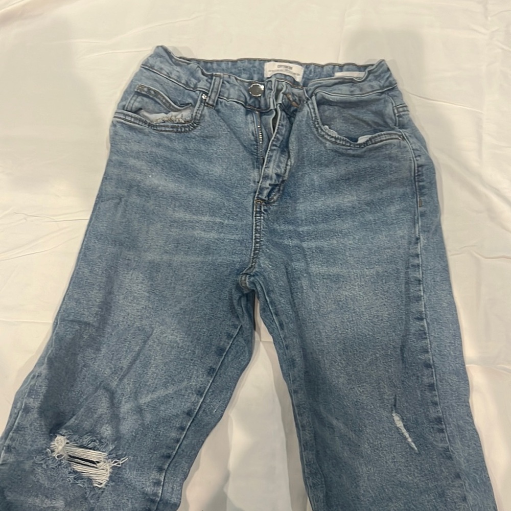 Stretch straight leg jeans